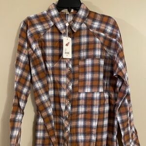 Chelsea & Violet Plaid Button Front Shirt